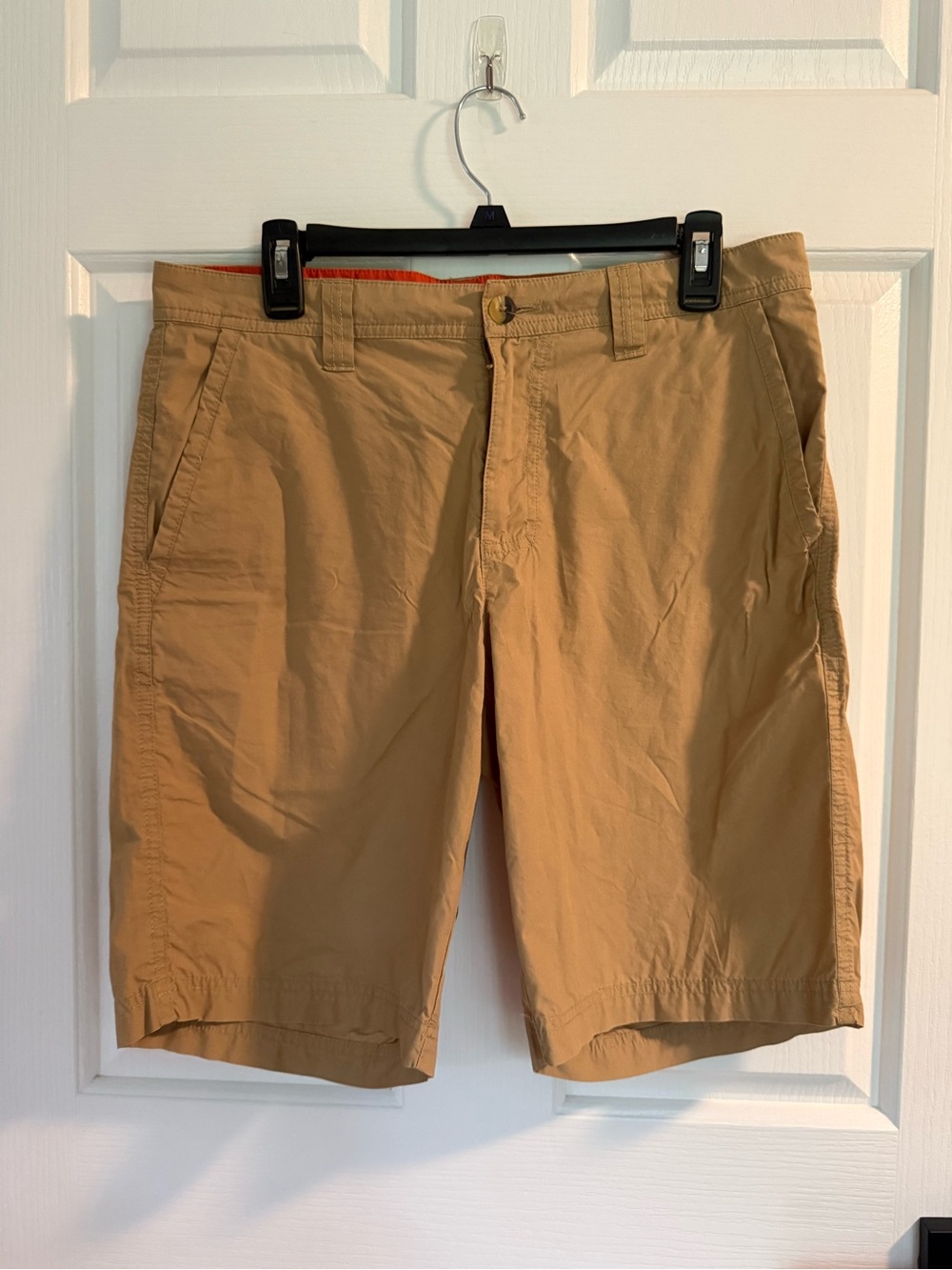 Columbia Men's Khaki Flat-Front Casual Shorts
